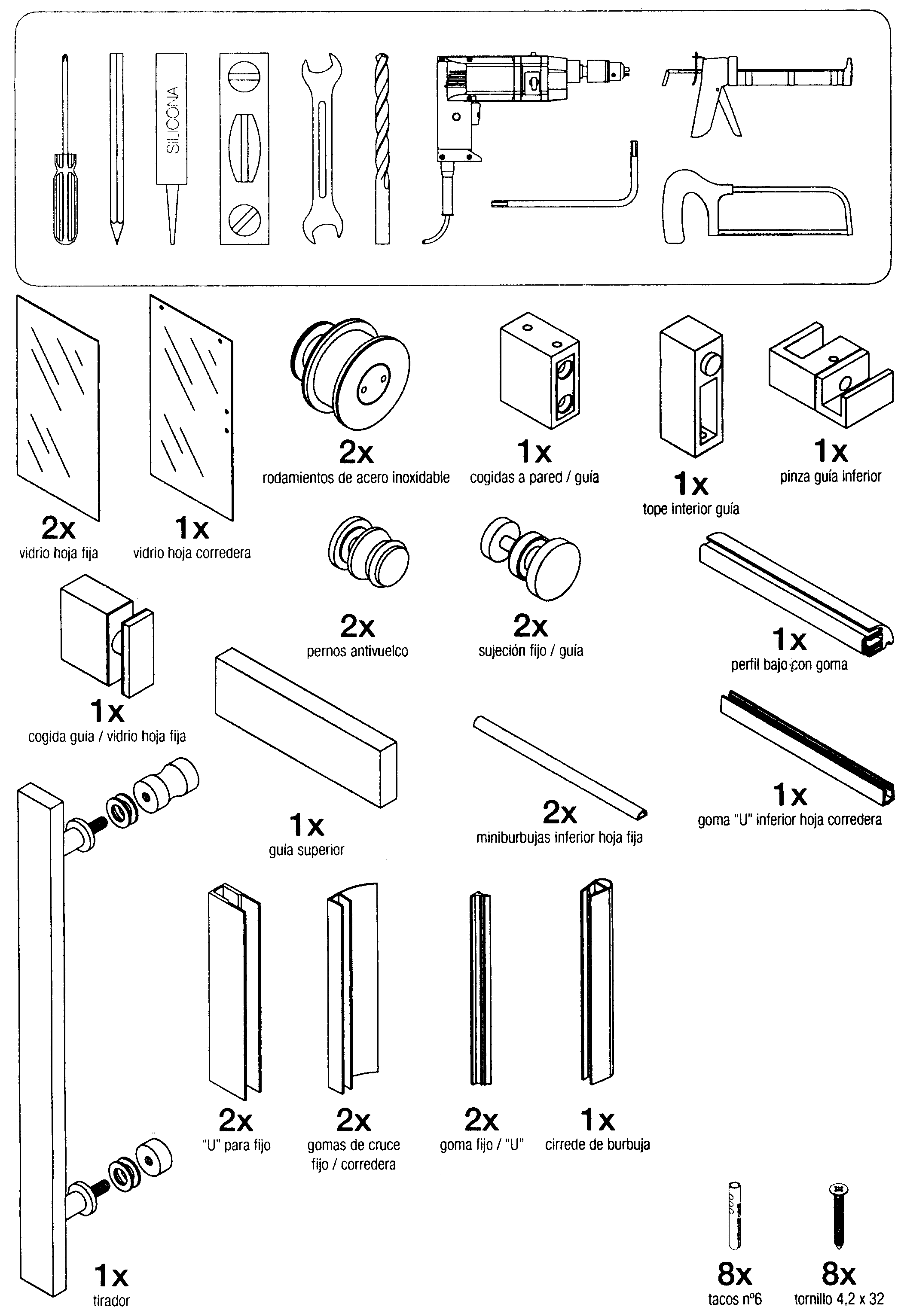 material de montaje