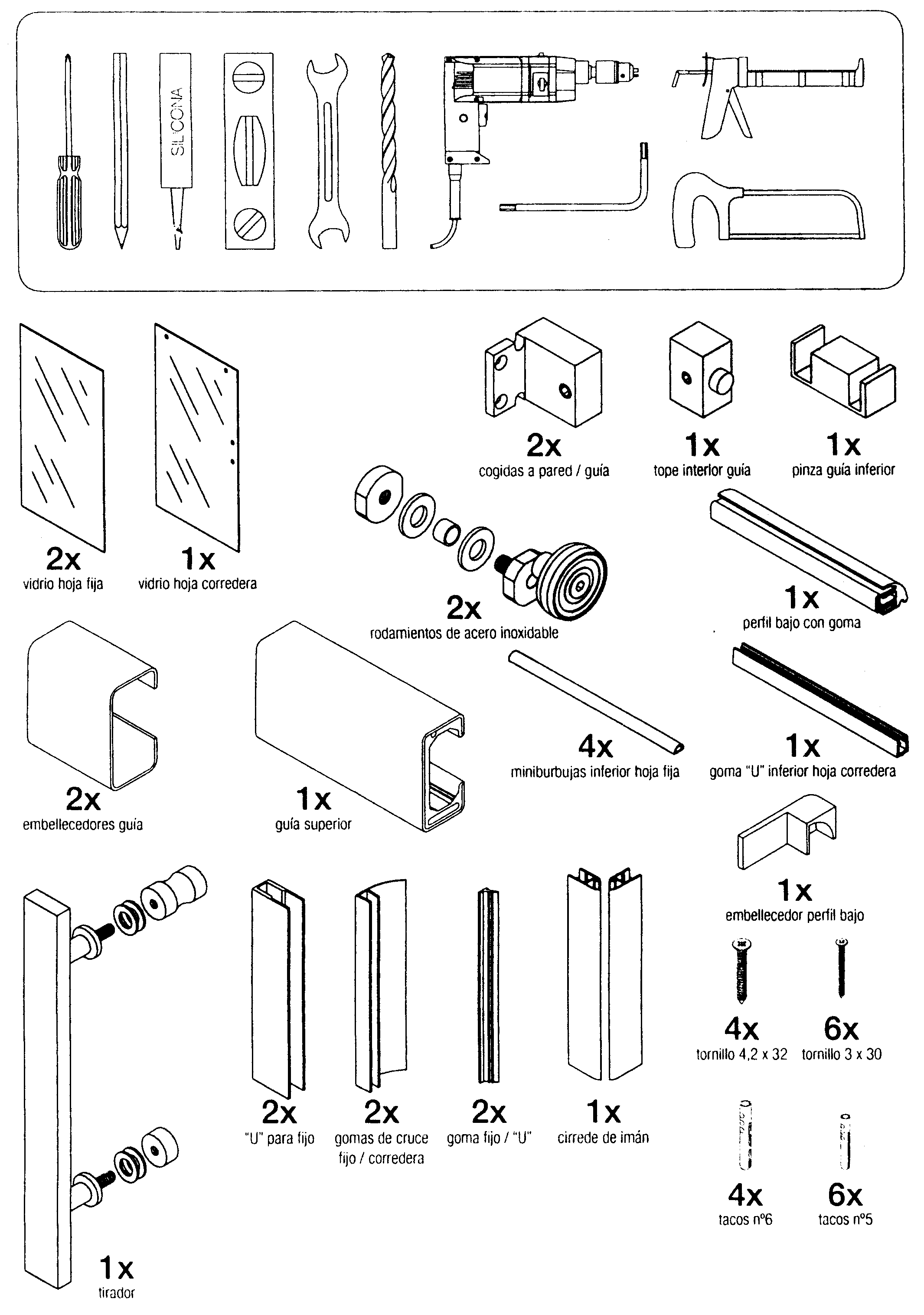 material de montaje