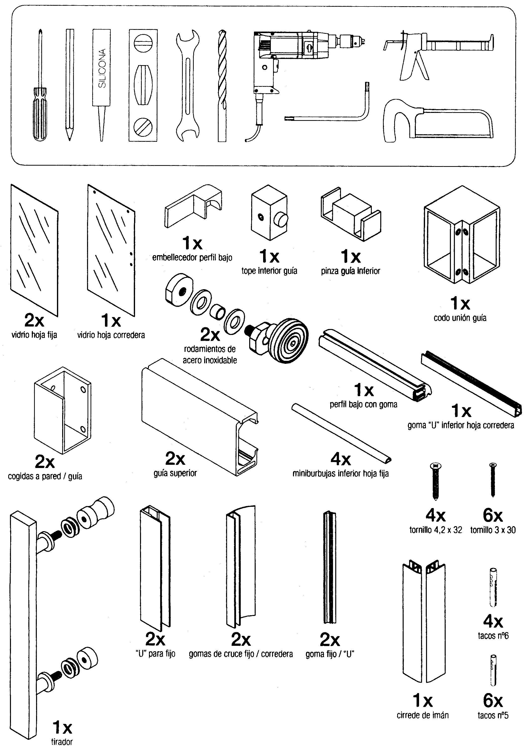 material de montaje