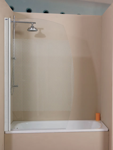 mampara una hoja abatible blanca