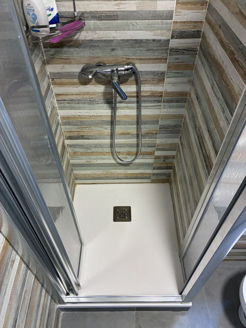 plegable  en plata brillo vista arriba