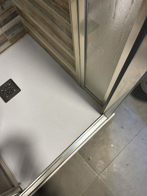 plegable en plata vista dentro