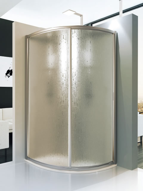 mampara semicircular dos hojas