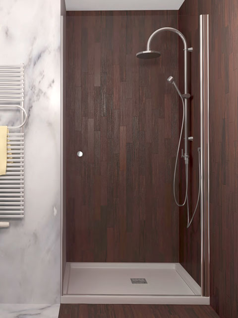 una puerta abatible en plata brillo