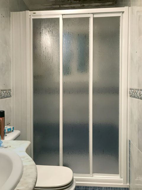 mampara frontal con fijo seguidos