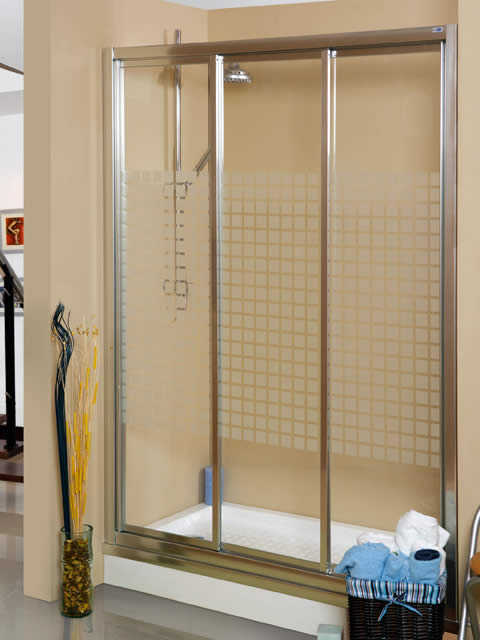 mampara tres hojas correderas