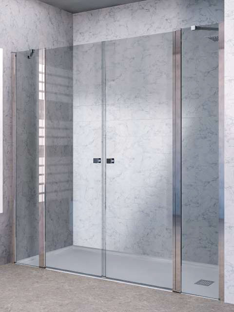 mampara 2 fijos y dos puertas abatibles centrales