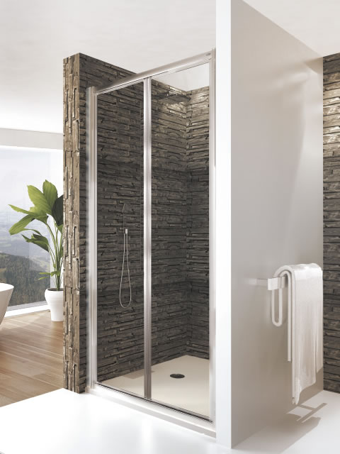 mampara dos hojas abatibles