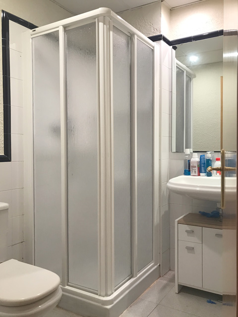 mampara recién montada