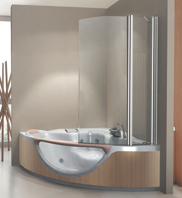 mampara de bañera redonda