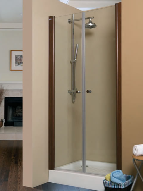 mampara de dos puertas abatibles