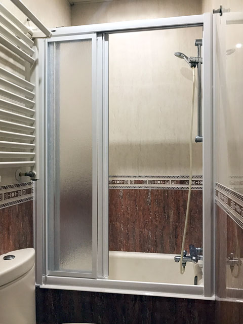 mampara 3 hojas correderas 102 cm abierta