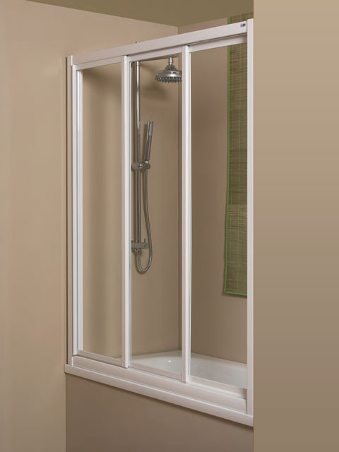 en lacado blanco y cristal transparente vista frente