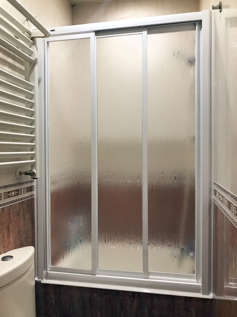 mampara 3 hojas correderas 102 cm