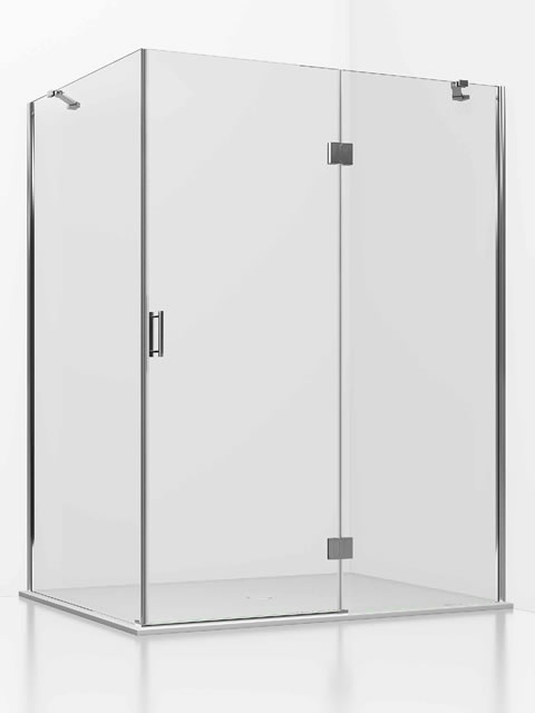 Angular ducha o bañera 1 hoja fija y 1 hoja abatible y 1 fija