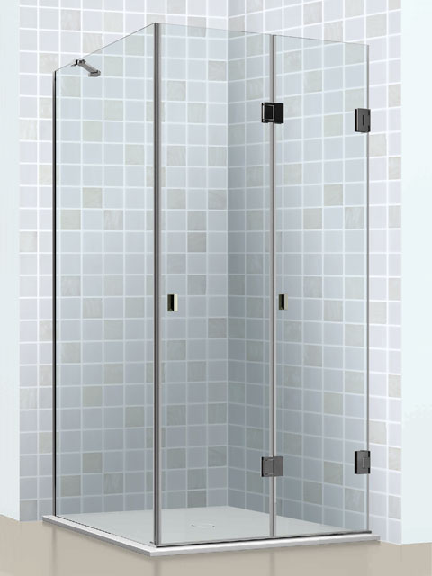 Angular ducha o bañera 1 hoja lateral y 2 hojas plegables