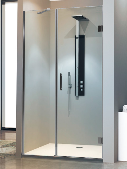 Frontal ducha fijo y hoja abatible