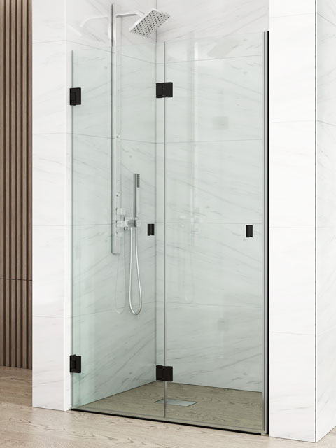 2 hojas plegables en bisagras negras