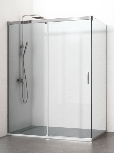 2 fijos y 1 corredera en cromo