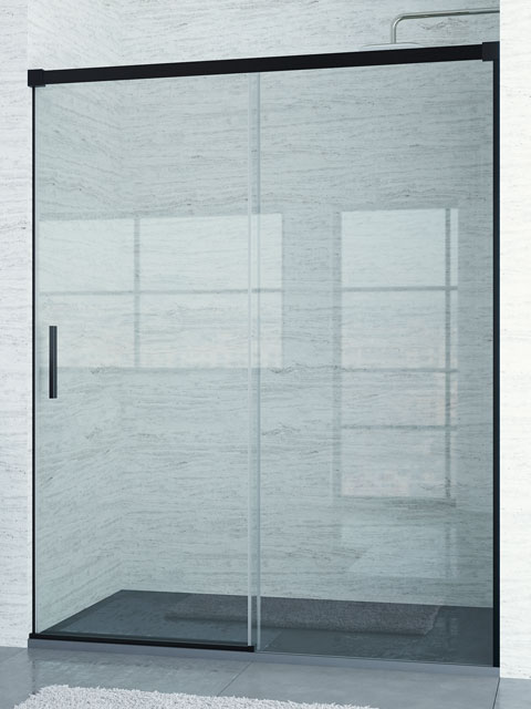 en negro mate y cristal transparente