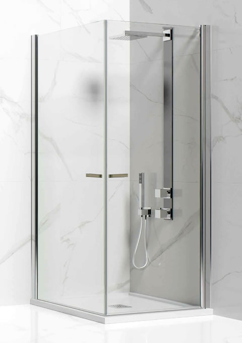 2 puertas abatibles en ángulo