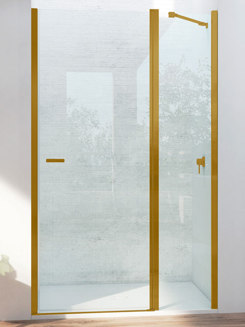 1 fijo + 1 puerta abatible en lacado oro