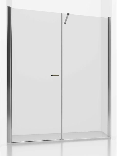 Mampara frontal fijo y hoja abatible