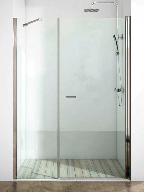 Mampara frontal fijo y hoja abatible